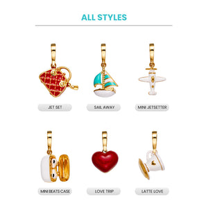Fizz & Rizz Mystery Jewelry Box Travel Themed Charm Set with Necklace & Bracelet Fun Collectible Surprise Gift for Girls