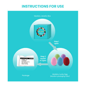 Fizz & Rizz by Yorkett Lucky Egg-Shaped Locket Necklace Mystery Box