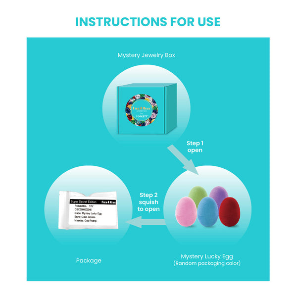 Fizz & Rizz by Yorkett Lucky Egg-Shaped Locket Necklace Mystery Box