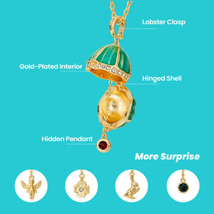 Fizz & Rizz by Yorkett Lucky Egg-Shaped Locket Necklace Mystery Box