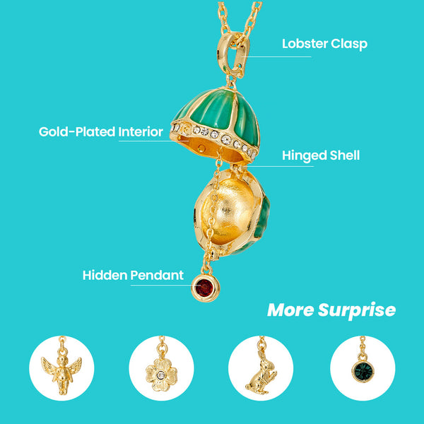 Fizz & Rizz by Yorkett Lucky Egg-Shaped Locket Necklace Mystery Box