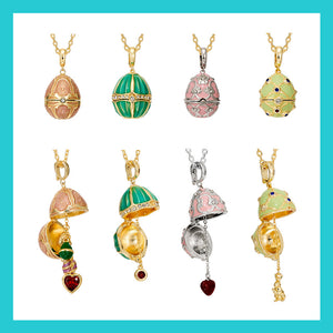 Fizz & Rizz by Yorkett Lucky Egg-Shaped Locket Necklace Mystery Box