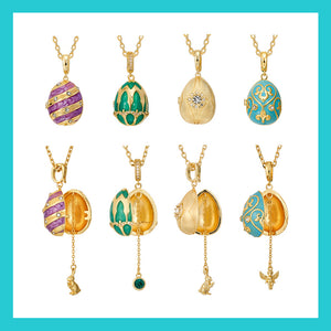 Fizz & Rizz by Yorkett Lucky Egg-Shaped Locket Necklace Mystery Box