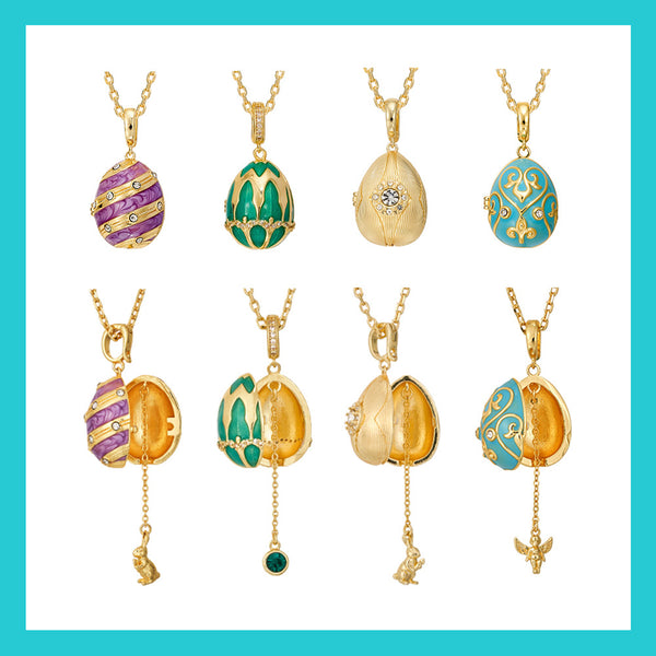 Fizz & Rizz by Yorkett Lucky Egg-Shaped Locket Necklace Mystery Box