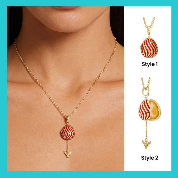 Fizz & Rizz by Yorkett Lucky Egg-Shaped Locket Necklace Mystery Box