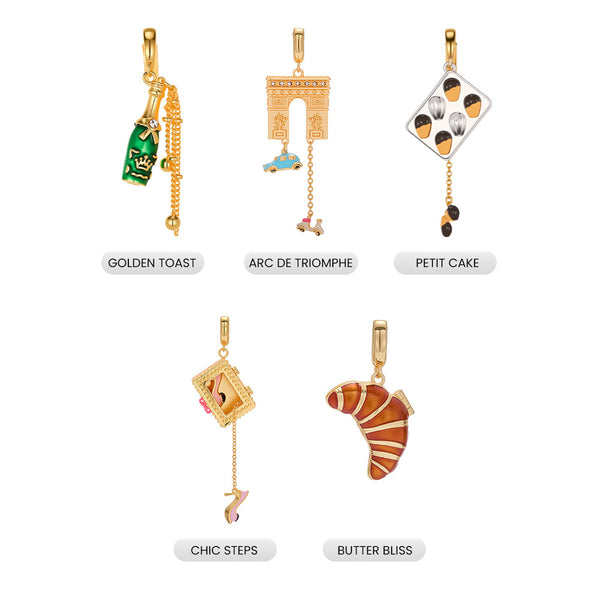 Fizz & Rizz by Yorkett Jewelry Mystery Box with Amelia Collectible Themed Charms Chain Bracelet Adjustable Pendant