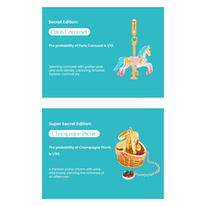 Fizz & Rizz by Yorkett Jewelry Mystery Box with Amelia Collectible Themed Charms Chain Bracelet Adjustable Pendant