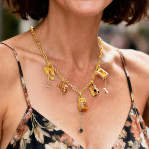 Fizz & Rizz by Yorkett Jewelry Mystery Box with Amelia Collectible Themed Charms Chain Bracelet Adjustable Pendant